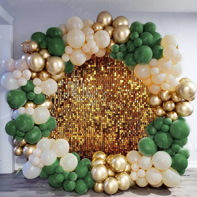 

178Pcs Green Balloons Garland Arch Kit Macaron Latex Balloon Set For Baby Shower Supplies Backdrop Wedding Party Decoration