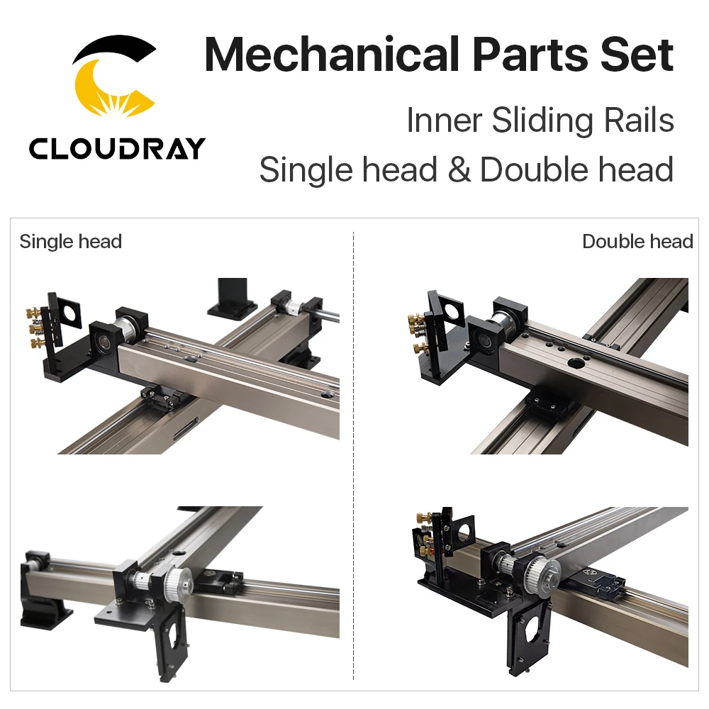 Cloudray набор механических деталей 1300*900 мм Внутренние раздвижные рельсы комплекты запасных частей для DIY 1390 CO2 лазерная гравировка машина для резки
