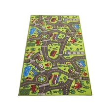Детский игровой коврик для дорожного движения, городское одеяло, зеленый дорожный игровой ковер для детей, одеяло для ползания, напольный ковер, коврик