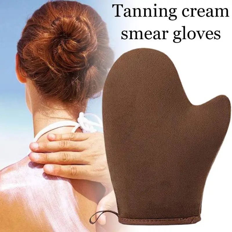 Black Flocking Sunscreen Gloves Oiled Gloves Oiled Sunscreen Sponge Gloves Black SPA Gloves