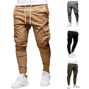 

Men New Running Pants Sport Joggers Hip Hop Harem Trousers Black Fitness Gym Clothing With Pockets Male Leisure Pants
