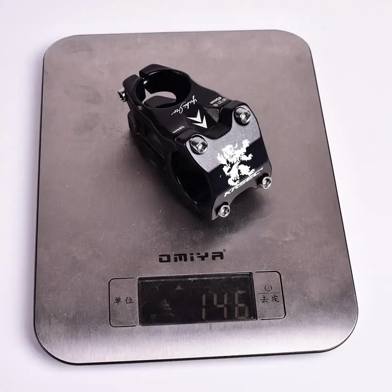 Bicycle Stem KRSEC mountain bike accessories Riser 3D forging 28.6*31.8*45MM ultralight short handle  Short 145g Red 0 degre