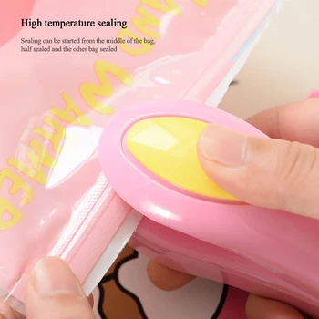 

1pc Portable Mini Sealer Home Heat Bag Plastic Food Snacks Bag Sealing Machine Food Packaging Kitchen Storage Bag Clips