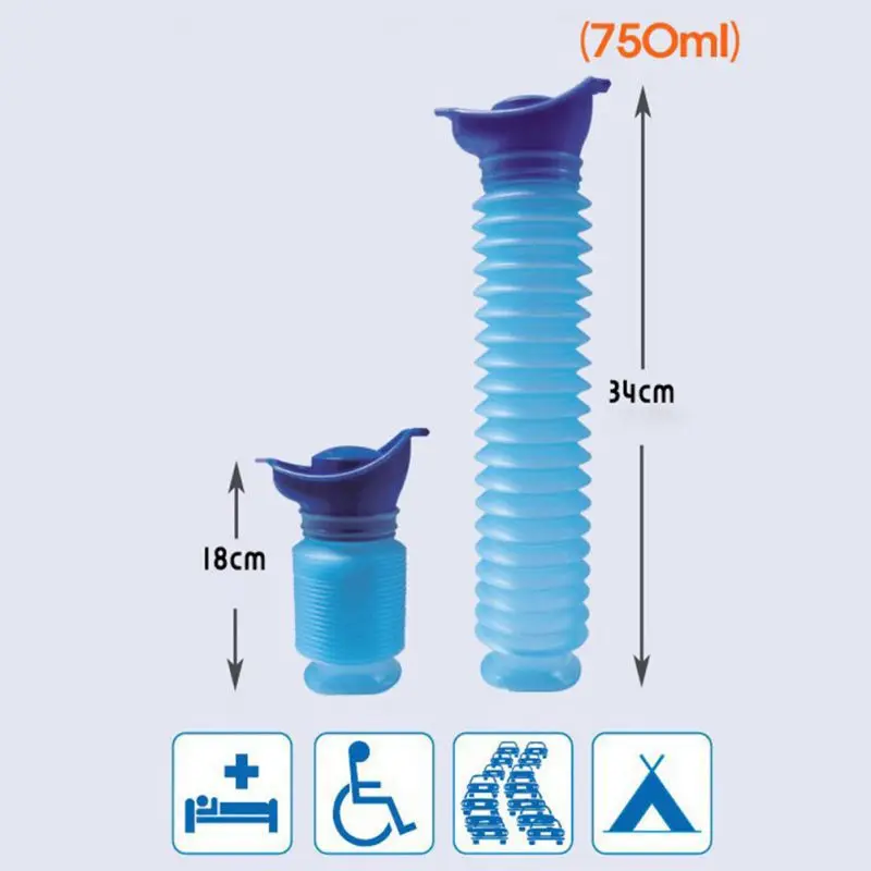 

Balight 750ML 1pcs Universal Reusable Car Emergency Urinal Tool Outdoor Portable Mini Toilet For Travel Camp Hiking
