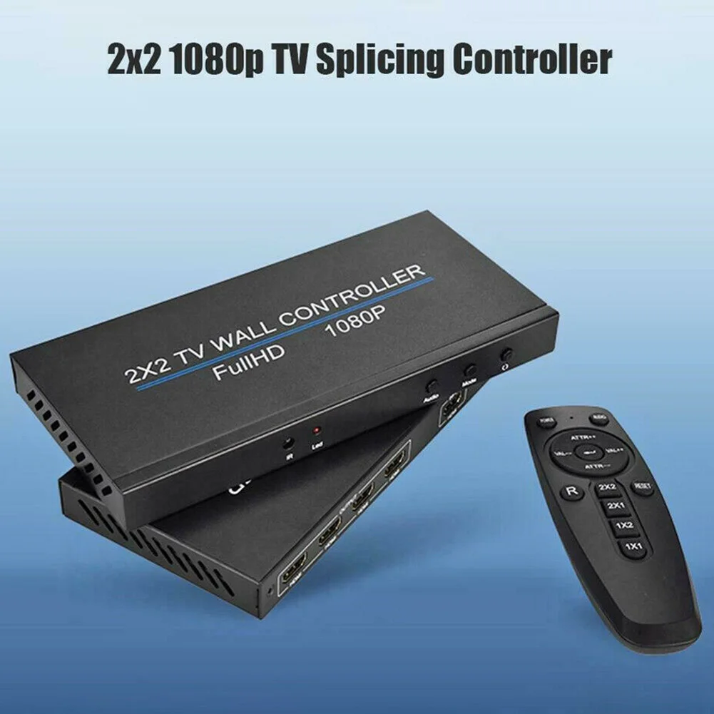 

4 Channel TV Video Wall Controller 2x2 1x3 1x2 1x4 4x1 3x1 2x1 HD DVI VGA USB Video Processor 4K 60Hz Wall TV Splicing Screen