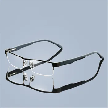 

Titanium Half Frame Reading Glasses Non Spherical 12 Layer Coated Lenses Hyperopia Prescription Eyeglasses Far sight Glasses