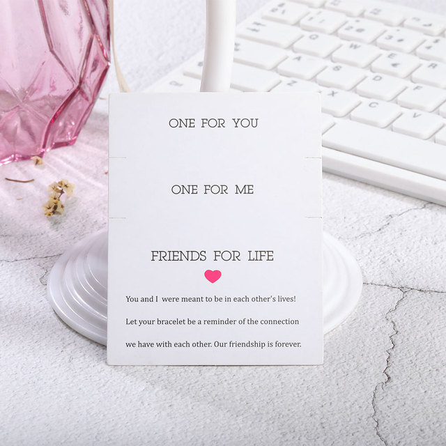 7x9cm Bracelet Display Cards Good Luckl Text Writen Kraft Paper Card Cardboard Packag Hang Tag Ear Paper Card for Jewelry