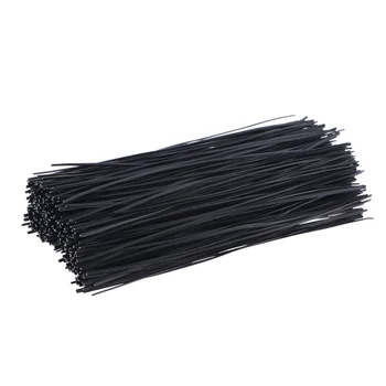 

1000pcs Twist Ties Practical Black Portable Useful Cable Ties Cord Tie Wire Tie Wraps for Office Outdoor