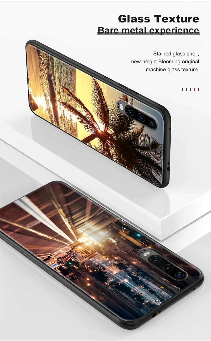 Для huawei P20 P30 Lite Plus Honor 6X чехол из закаленного стекла Nova3i P Smart Pro Y6 Y7 Prime Y9 Pro дизайн морской Coque