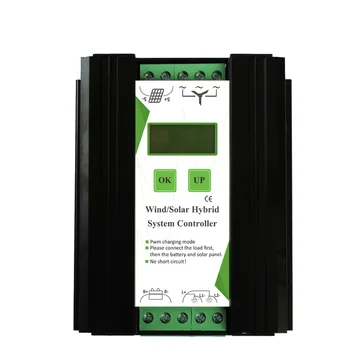 

12V 24V 600W Power Equipment Charge Aluminum Alloy Accessories PWM LCD Screen Hybrid Controller Automatic Wind Solar Generator