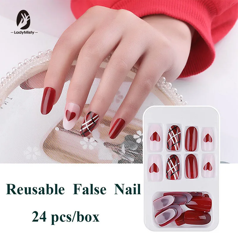 

24pcs Natural Clear Color Nail Tips French False Square Head French Fake False Nails ABS Artificial Tips Nail Art Decorations