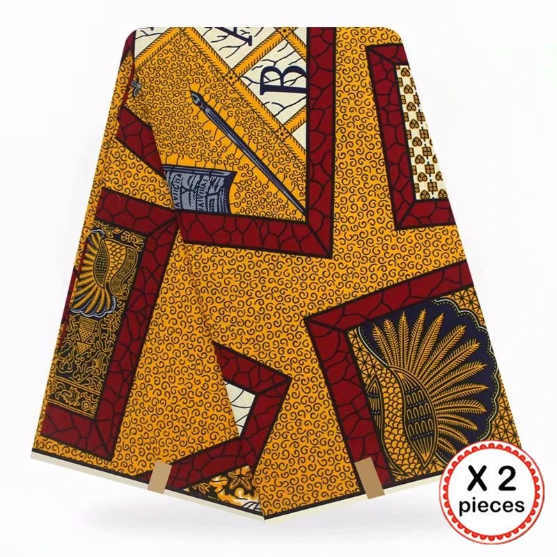 Анкара африканская ткань 12 ярдов Хлопок Нигерия стиль шитье Африканский Воск Печать Ткань Гана для свадебная одежда платье 91823