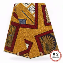 Анкара африканская ткань 12 ярдов Хлопок Нигерия стиль шитье Африканский Воск Печать Ткань Гана для свадебная одежда платье 91823