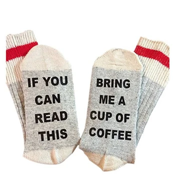 

Women Men Socks IF YOU CAN READ THIS Cotton Letter new tube socks