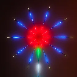 Bande lumineuse LED en forme de feu d'artifice, 5V, lumière féerique, lampe en forme de météores, pour décor de maison, de mariage, de noël, avec commande vocale 
