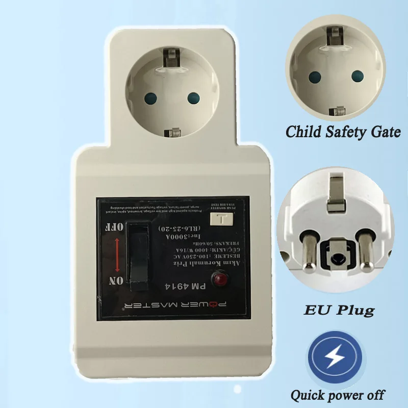 

Automatic Voltage Switcher AVS 16A 100-250V 4000W Power Surge Protector Protector EU Plug Socket type Voltage For Home Safe
