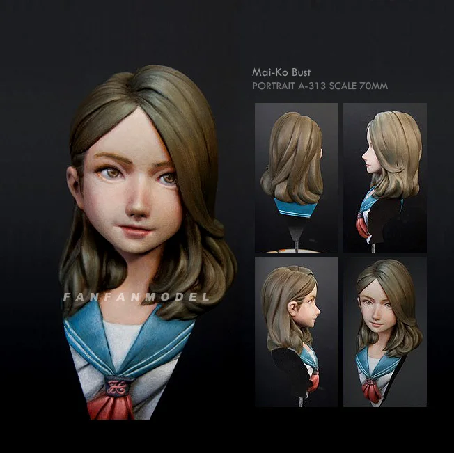 

70mm Resin bust kits figure DIY model self-assembled A-313