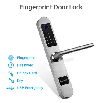

Electronic Smart Biometric Door Lock Fingerprint Door Lock Password Security Keyless Card Electronic Keypad Biometric Lock