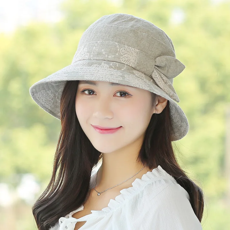Summer Hat Panama For Women Visor Sun Protection UV Bucket Hat Beach Collapsible Cap beach hat women sun hat
