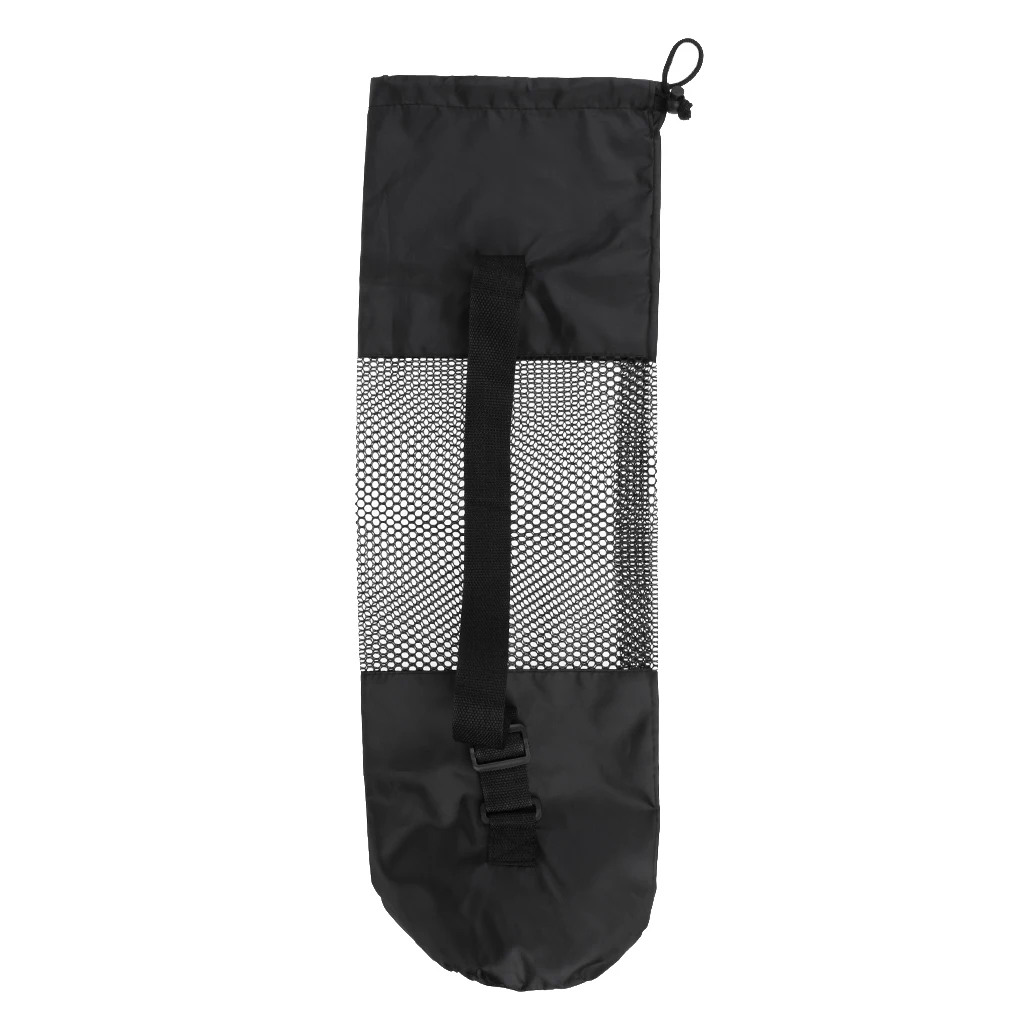 

Portable Yoga Mat Bag Mesh Center Adjustable Strap Nylon Carrier Washable