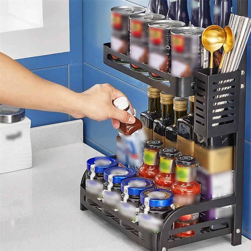 Stainless Steel Removable and Washable Layered Basket New Dense grid Seasoning Rack Two Or Three Layers Optional Affordable