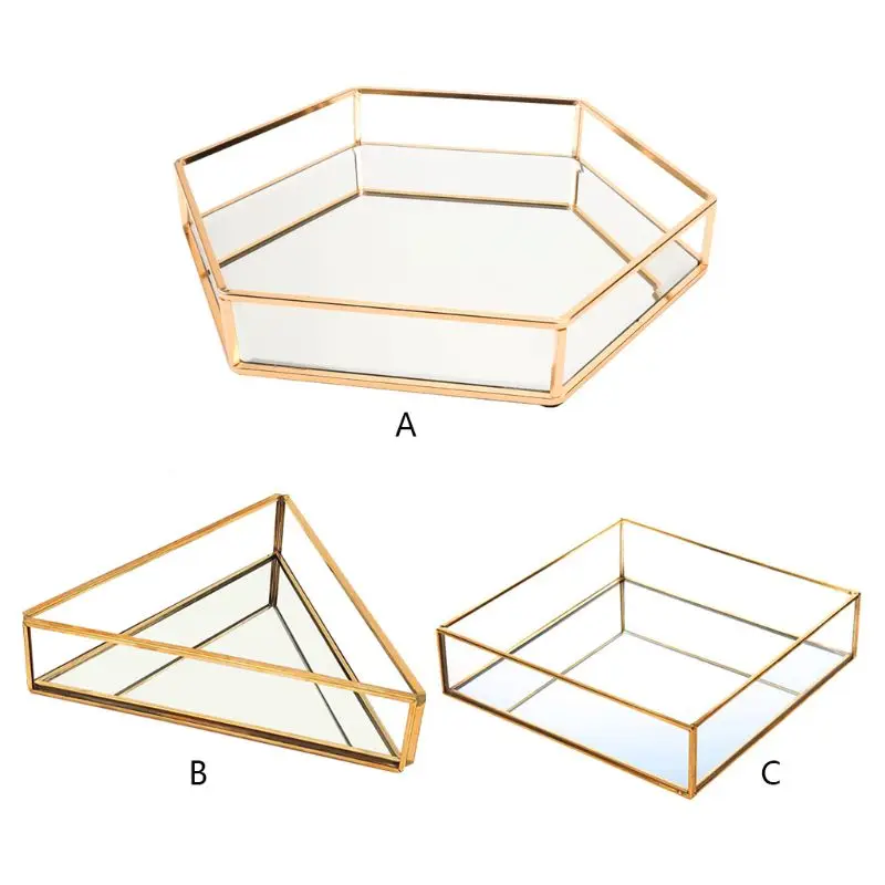 

Gold Mirror Jewelry Tray Perfume Tray Mirror Vanity Tray Dresser Tray Ornate Tray Metal Decorative Tray Jewelry Perfume Organize