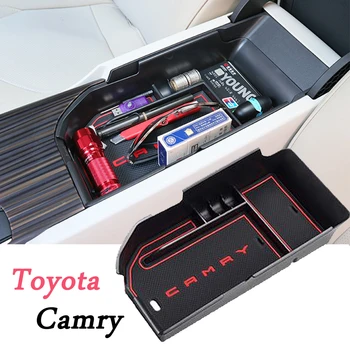 

For Toyota Camry 70 XV70 8th 2018 2019 Car Armrest Storage Box Glove Box Tray Storage Box Organizer Auto Interior Accessories