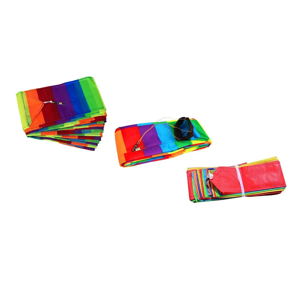 3Pcs 10m+15m Nylon Kite Tail Single Line Delta Kite Accessories Outdoor Toys