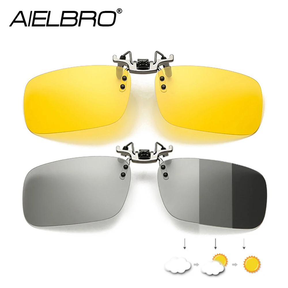 

Men's Glasses Photochromic Glasses Polarized Clip on Sunglasses Night Driving Polarizing Glasses 2020 Fishing Clip on Glasses