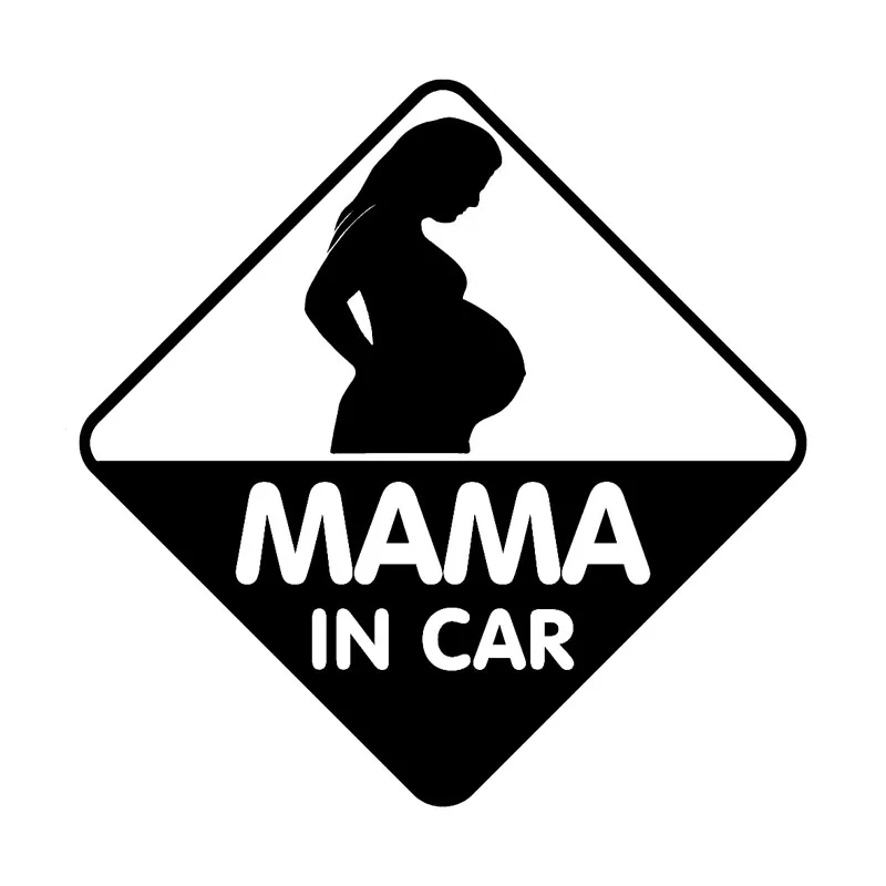 

MAMA IN CAR Car Sticker Fashion PVC Decal Car Bumper Window Sticker Decoration ZWW-2439,14cm*14cm