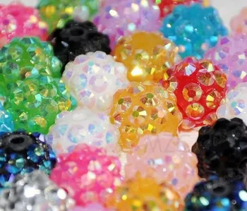 

sf2 10*12 mm mix 20 color wholesale Resin crystal Beads Basketball Wives DIY Finding for jewelry bracelet