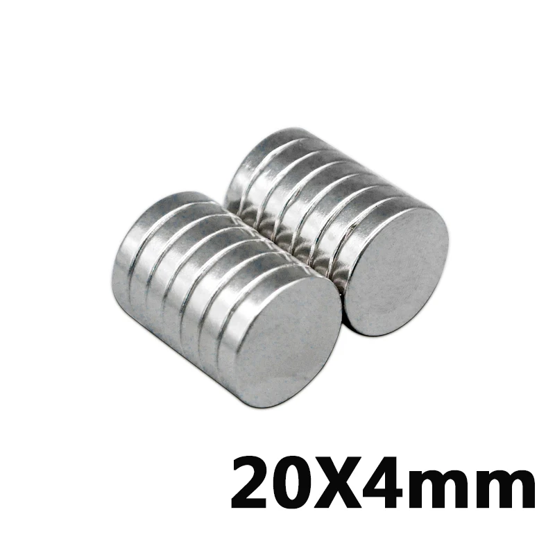 

10/20/50pcs Powerful Magnetic Neodymium Magnet Disc 20x4mm N35 NdFeb Rare Earth Round Magnets Sheet high quality Magnets 20*4 mm