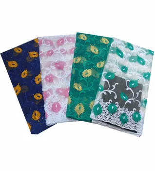 

5yards new african lace fabric nigerian lace fabric 2020 high quality lace african tulle lace with stones for women dress 1F221