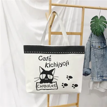 

Bags For Women 2019 Luxury Handbags Designer Bolsa Feminina Note Portable Canvas Travel Music Cat Shoulder Messenger Bag bp470