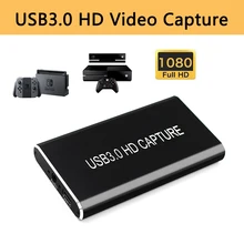 USB карта видеозахвата Grabber HD для type-C/USB 3,0 1080P 60fps игровой адаптер с разъемом HDMI для Windows Linux Os X