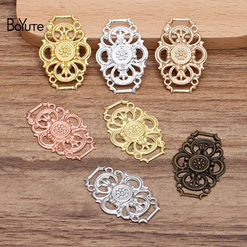 

BoYuTe (50 Pieces/Lot) 21*31MM Metal Brass Filigree Flower Jewelry Accessories Diy Hand Made Materials Wholesale