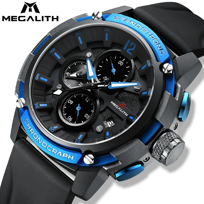 MEGALITH новые спортивные часы для мужчин Топ бренд класса люкс 30 м