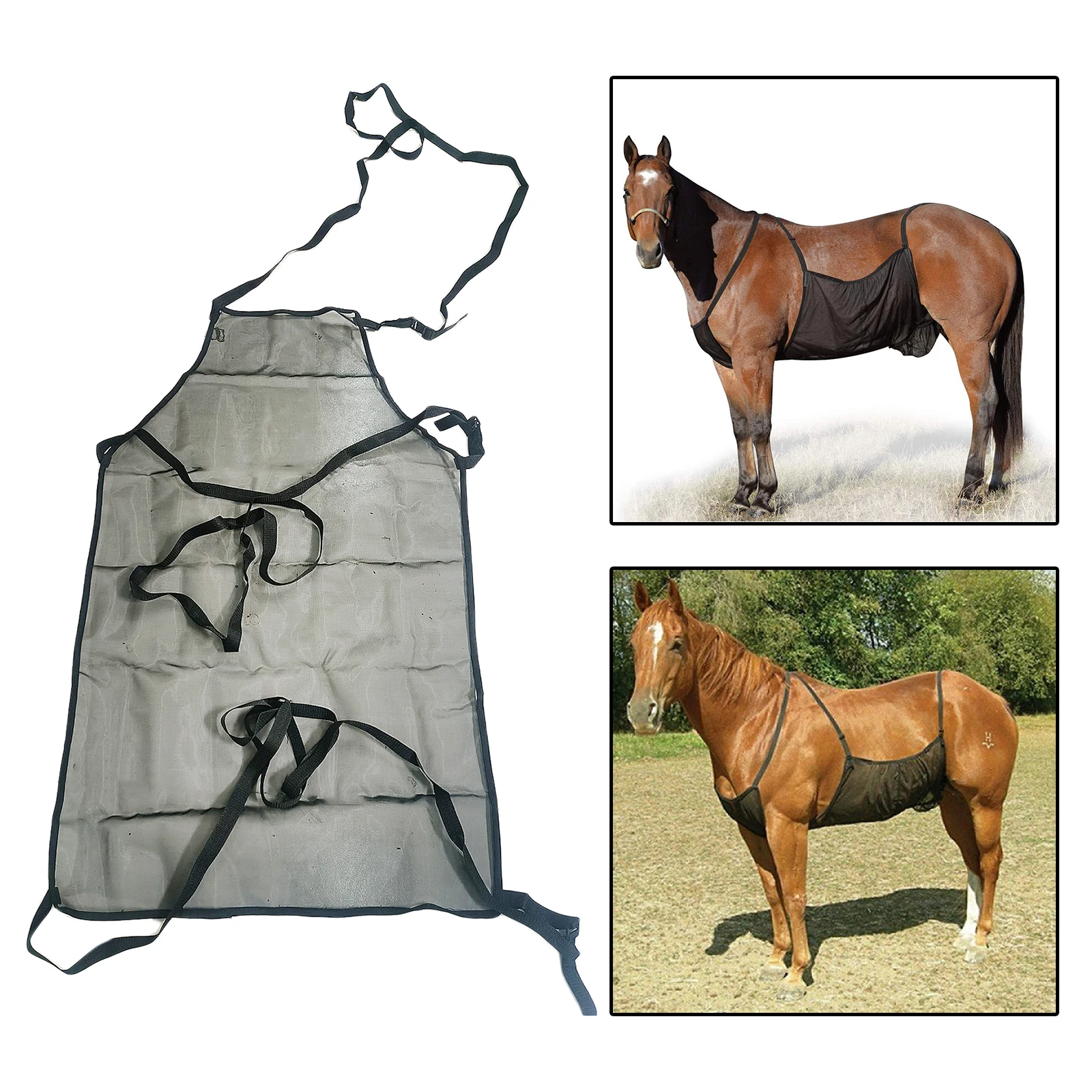 Adjustable Horse Fly Sheet Belly Guard Net Protection Blanket Rug