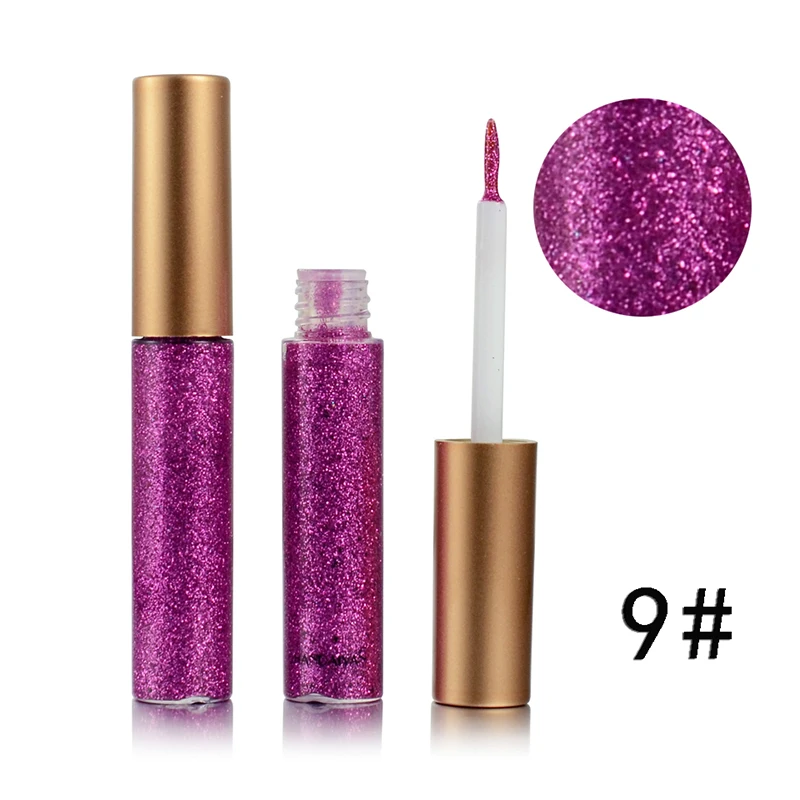 Eyeliner Liquid Pen Thin Waterproof Long Lasting Shining Glitter Shimmer Makeup Easy To Color Eyeliner Pencil Cosmetics TSLM1