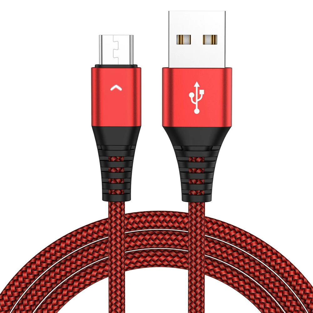 Red Micro USB Плетеный USB B type C кабель для синхронизации данных и зарядки для huawei Samaung Android телефонный кабель - Цвет: Red Micro USB