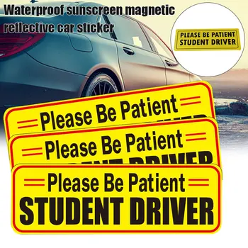 

3PCS Student Driver Magnet Safety Sign Vehicle Bumper Magnet Car Vehicle Reflective Sign Sticker Bumper for New Drivers CSL88