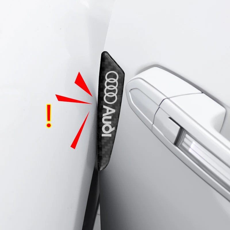 4 шт. углеродного волокна двери автомобиля анти-защита Стикеры для Audi a3 a4 a5 a6 a7 a8 b5 b6 b7 b8 c6 c7 c8 8v 8p автомобильные аксессуары
