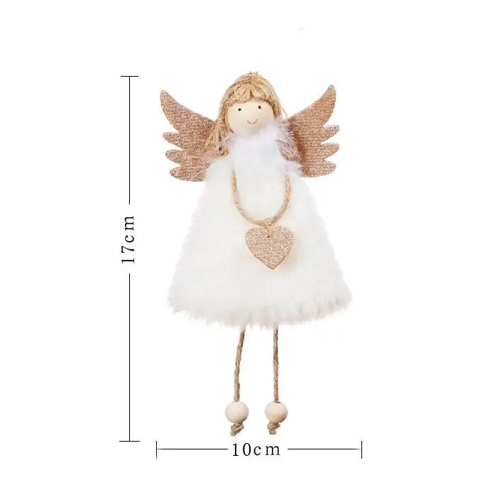 Merry Christmas Elf Angel подвеска, розовое украшение, рождественские украшения для дома, подарок Mery, новогодний sylwester bombki белый