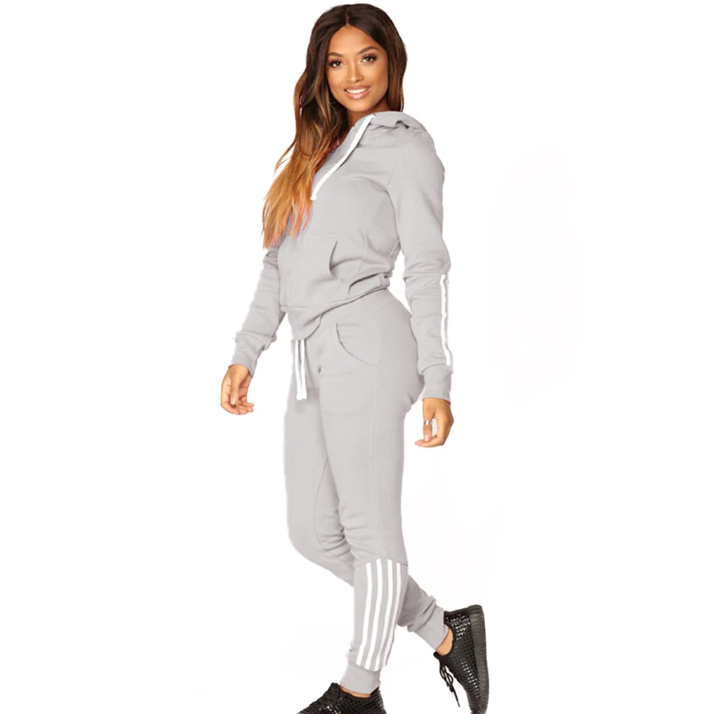 Play Outdoors Yoga Sets Women'S Suit Running Two Piece Hoodie Set Long-Sleeved Women Student Sport Suit Yoga Pants Sports