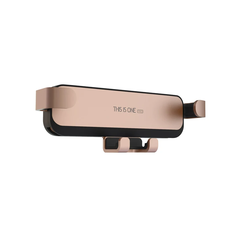 Universal Grip Car Mount Alloy Gravity Phone Holder Stand Bracket For Samsung Phone Accessories - Цвет: Gold