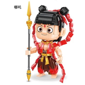 

Movie game Character Nezha's Devil Advent Figure Creator Stereo Model Assembled Building Blocks Gifts Toys For Children S0103