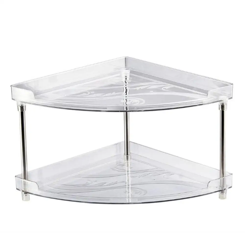 Double Rack for Kitchen Bathroom Rack PET Stainless Steel Rack Folding Storage Shelf