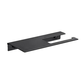 

Space Aluminum Bathroom Shelf,Creative and Convenient Bathroom/Kitchen Paper Rack,Multi-Function Black/White Paper Towel Holder