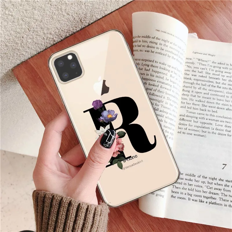 Custom New Phone Case For iPhone 11 Pro Max Wireless charging Fashion Customized initial Soft For iPhone X XR XS MAX 7 8 Plus