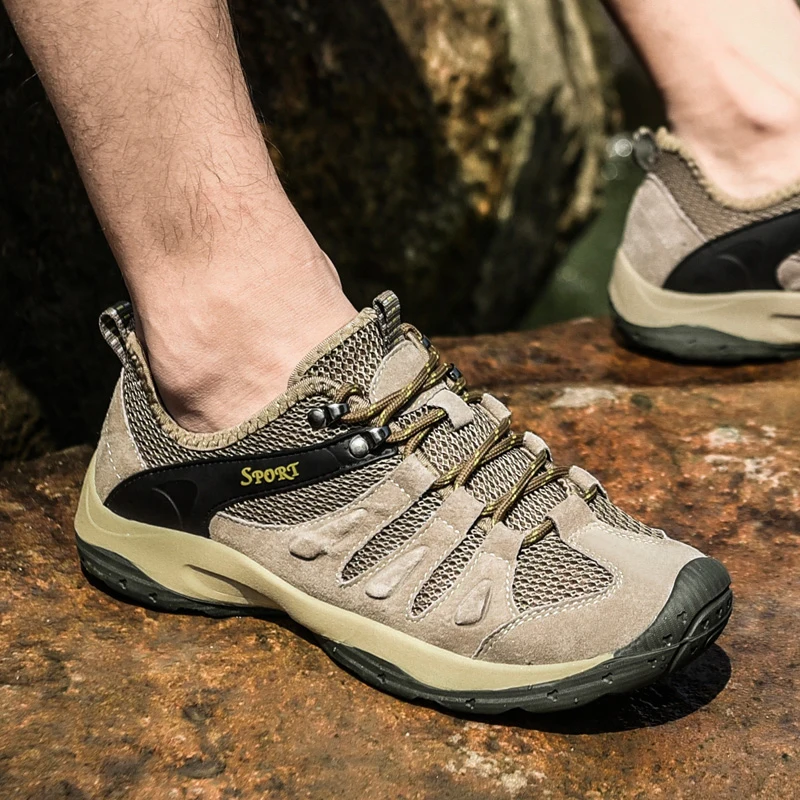 

Outdoor Sports Hiking Shoes For Men Mesh Mountaineering Hunting Trekking Camping Shoes Summer Outdoor Breathable Mesh Sneakers